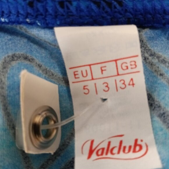 NWT, VINTAGE "VALCLUB" 2" SWIM BRIEF, Size "M" (32'-34"), BLACK/BLUE PATTERN - Picture 4 of 9